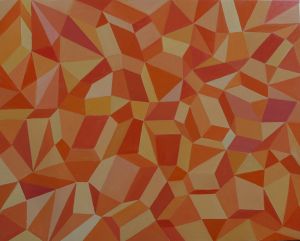 Orang cubes, 2021, oil on canvas, 80x100 cm
